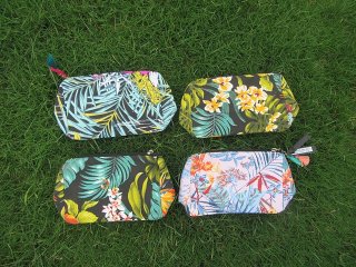 6Pcs Flower Leaf Pencil Case Zipper Bag Makeup Bag Mixed
