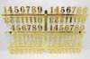 60Set X 15Pcs Golden Arabic Clock Repair Numbers 15mm