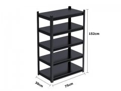 5 Layer Shelf Storage Kitchen Garage Shelving Rack 75x30x152cm