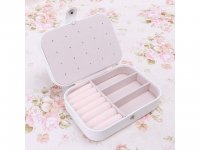 1Pc White Hard Case Earring Bracelet Etc Jewellery Travel Case
