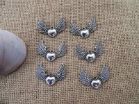 100Pcs New Winged Heart Beads Charms Pendants Jewellery Findings 100Pcs New Winged Heart Beads Charms Pendants Jewellery Findings