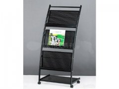 1X Black 3 Tiers Brochure Book Magazine Display Rack
