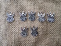 100Pcs Alloy Flat Angel Beads Charms Pendants Wholesale