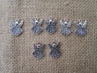 100Pcs Alloy Flat Angel Beads Charms Pendants Wholesale
