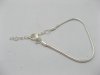 4Pcs Snake Chain Bracelets Fits European 20cm pa-s2 4Pcs Snake Chain Bracelets Fits European 20cm pa-s2