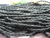 100 Strands Black Faceted TearDrop Glass Beads 4x7mm
