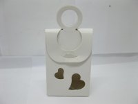 50Pcs White Heart Bomboniere Gifts Boxes Wedding Favor