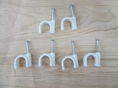 12Pkts X 8Pcs Cable Clips Flat Clips Cable Fixer 18mm Retail Pac