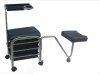 1X New Manicure/Pedicure Salon Trolley Chair - Black furn-h9