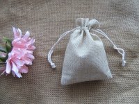 50 Plain Hemp Drawstring Jewelry Gift Pouches 13x9.5cm