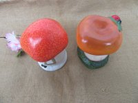 4Pcs Mushroom Toadstool Fairy Garden Miniature Figurine Garden