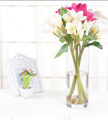 12X Wedding Clear Glass Cylinder Table Flower Vases 300*100mm