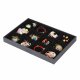 1Pc Black Velvet 12 Compartment Organizer Bracelets Case 1Pc Black Velvet 12 Compartment Organizer Bracelets Case
