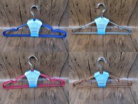 5Pcs Metal Wire Coat Clothes Closet Hangers - Mixed Color