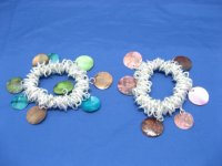 12 New Stretchy Bracelet with Shell Pendants