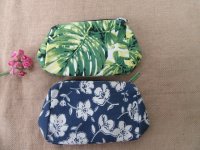 6Pcs Flower Leaf Pencil Case Zipper Bag Makeup Bag Mixed