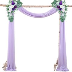 1Pc Lavender Wedding Arch Chiffon Backdrop Curtain Drapes Backgr