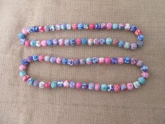 10Pcs Colorful Polymer Round Beads Elastic Necklace Fashion Jewe