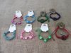 12X Knitted Frangipani Peace Star Ect Drawstring Bracelet Mixed