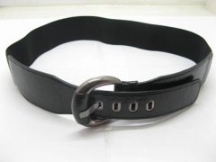 10 Black Leatherette & Elastic Belt wb-ch2 10 Black Leatherette & Elastic Belt wb-ch2