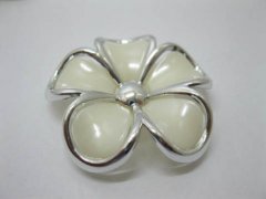 20Pcs Pearl Ivory Frangipani Hairclip Jewelry Finding Beads 48mm 20Pcs Pearl Ivory Frangipani Hairclip Jewelry Finding Beads 48mm