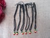 12Pcs Handmade Knitted Necklace with 3 Colors Pendants