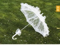 1X White Lace Wedding Bridal Ruffle Parasol Umbrella 58cm Dia 1X White Lace Wedding Bridal Ruffle Parasol Umbrella 58cm Dia