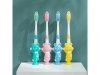 4Packs x 3Pcs Bear Clean Morning Toothbrushes for Kids Mixed
