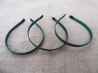 1Pc Dark Green Hair Band Headband NO Teeth 10mm Wide