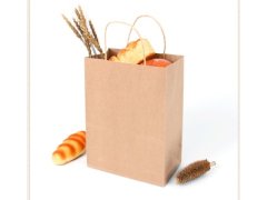 (image for) 12Pcs Kraft Paper Shopping Bag Gift Bag 21x13.5x8cm