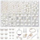 470Pcs Ivory Round Simulate Pearl Loose Beads DIY 4/6/8/10/12mm
