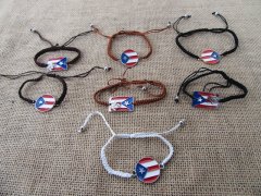 (image for) 20Pcs Knitted Drawstring Bracelet Assorted