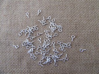 500Grams Silver Screw Eye Bails Top Drilled Finding 10x2mm