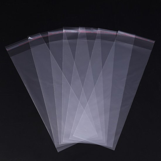 1000 Clear Self-Adhesive Seal Plastic Bag 35x10cm - Click Image to Close