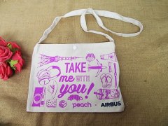 (image for) 6Pcs Sling Bag Hemp Canvas Tote Bag Shoulder Bag