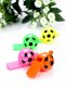 100Pcs Funny Football Whistles with String Mixed Color