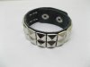 10 Black Leatherette Double Nail Wristband Bracelets 10 Black Leatherette Double Nail Wristband Bracelets