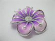 (image for) 20Pcs Purple Blossom Hairclip Jewelry Finding Beads