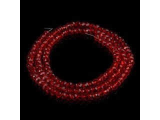 10Strands X 70Pcs Red Facted Glass Crystal Beads 10mm Dia