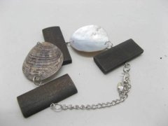 (image for) 50 Bulk New Sea Shell Wood Bracelets for Attraction