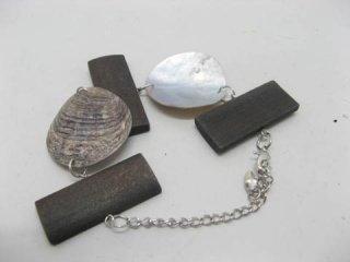 50 Bulk New Sea Shell Wood Bracelets for Attraction