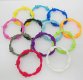 60 New Rubber Band Bracelet with Card For Retail Mixed Color