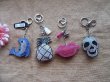 (image for) 12Pcs Shiny Rhinestone Key Chain Key Rings Cute Charms Key Rings
