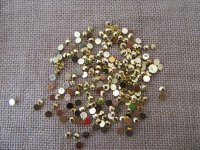 5800Pcs Golden Color Flatback Acrylic Gemstones Rhinestones 6mm