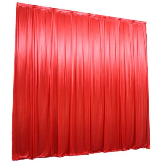 1X Red Silk Cloth Wedding Party Backdrop Curtain Drapes - Click Image to Close