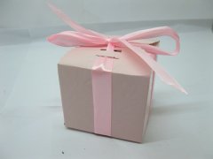 50X Baby Pink Bomboniere Wedding Favor Boxes w/Ribbon 6x6x5.5cm 50X Baby Pink Bomboniere Wedding Favor Boxes w/Ribbon 6x6x5.5cm