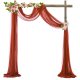 1Pc Red Wine Wedding Arch Chiffon Backdrop Curtain Drapes