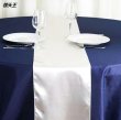 5Pcs Ivory Silk Satin Banquet Wedding Table Runners Table Flags Party Hotel Wedding (image for) 5Pcs Ivory Silk Satin Banquet Wedding Table Runners Table Flags Party Hotel Wedding