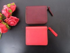 (image for) 6Pcs Leather Coin Bags Purse Wallet with Zipper Mixed