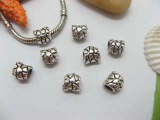 20pcs Tibetan Silver Striped Barrel Beads European Design